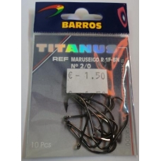 Anzois Barros Titanus Maruseigo R 1F-BN nº2/0 10 Pcs